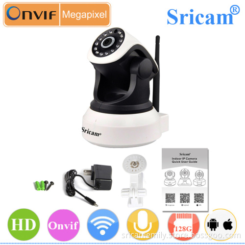 Sricam SP017 Hot Selling Two Way Audio IEEE 820.11 b/g/n Wireless Wifi IR-CUT Indoor PT IP Camera